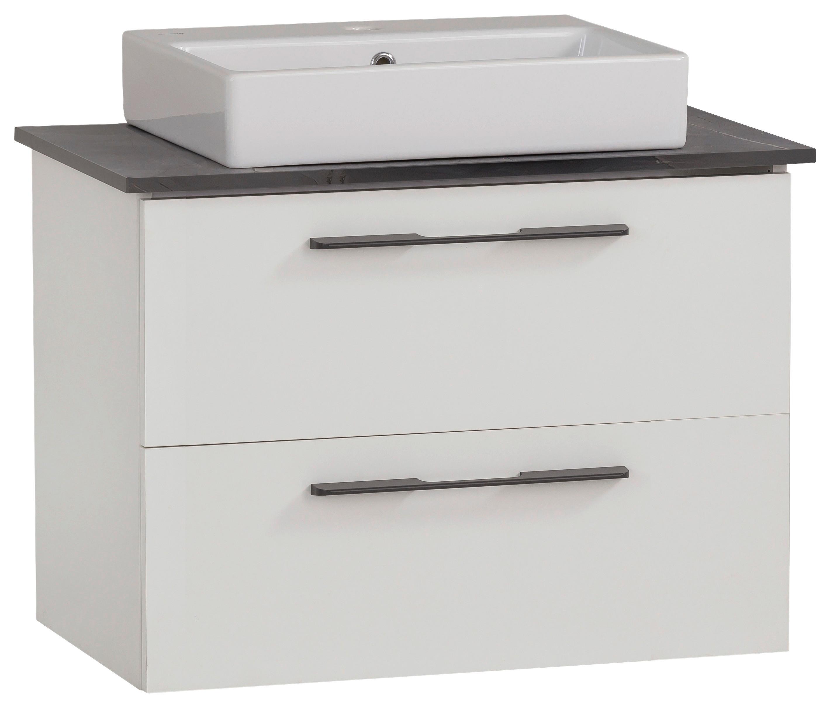Umivalniška Enota Z Umivalnikom Maxim, Bela - siva/bela, Moderno, kovina/leseni material (66cm) - Stylife