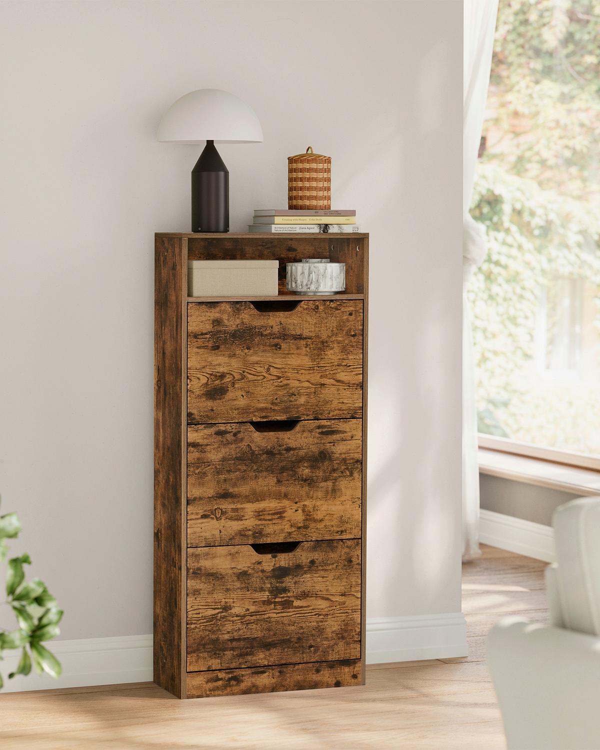 SCHUHKIPPER SHOE CABINET - Braun, MODERN, Holzwerkstoff (60/139/24cm) - MID.YOU