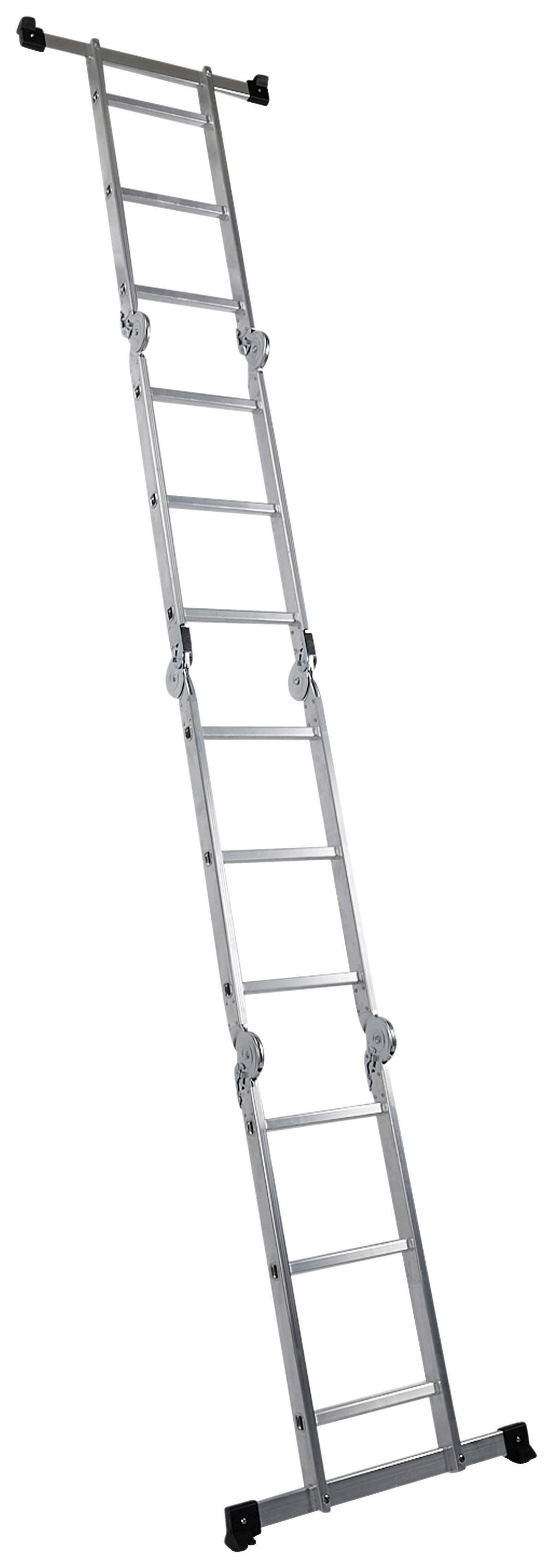Lestev Solid W3, Aluminij - barve srebrnega hrasta, Basics, kovina (70/94/25cm) - MID.YOU