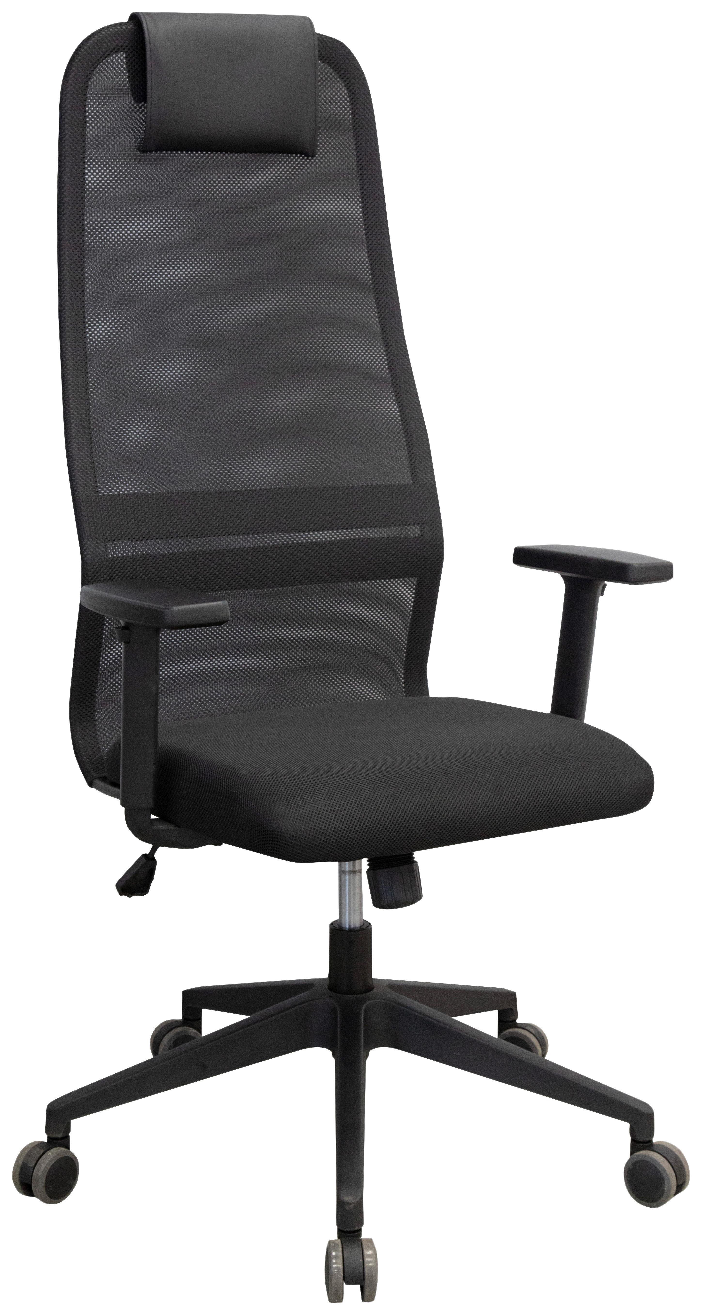 Vrtljivi Stol Anisha V Črni Barvi - črna, Moderno, kovina/umetna masa (65/123-131/70cm) - Mömax