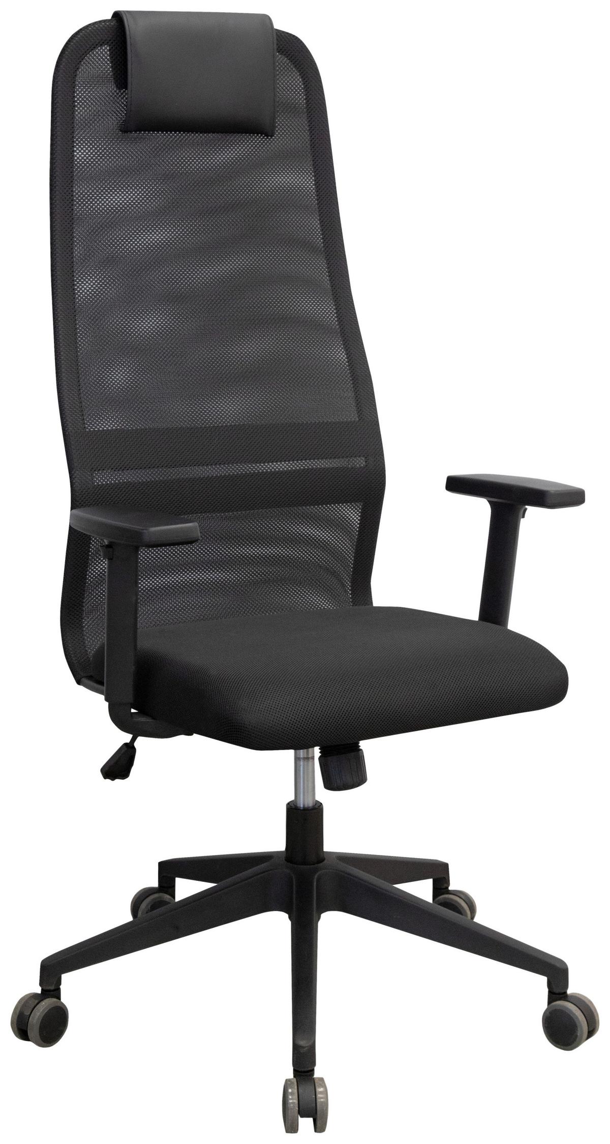 Vrtljivi Stol Anisha V Črni Barvi - črna, Moderno, kovina/umetna masa (65/123-131/70cm) - Mömax