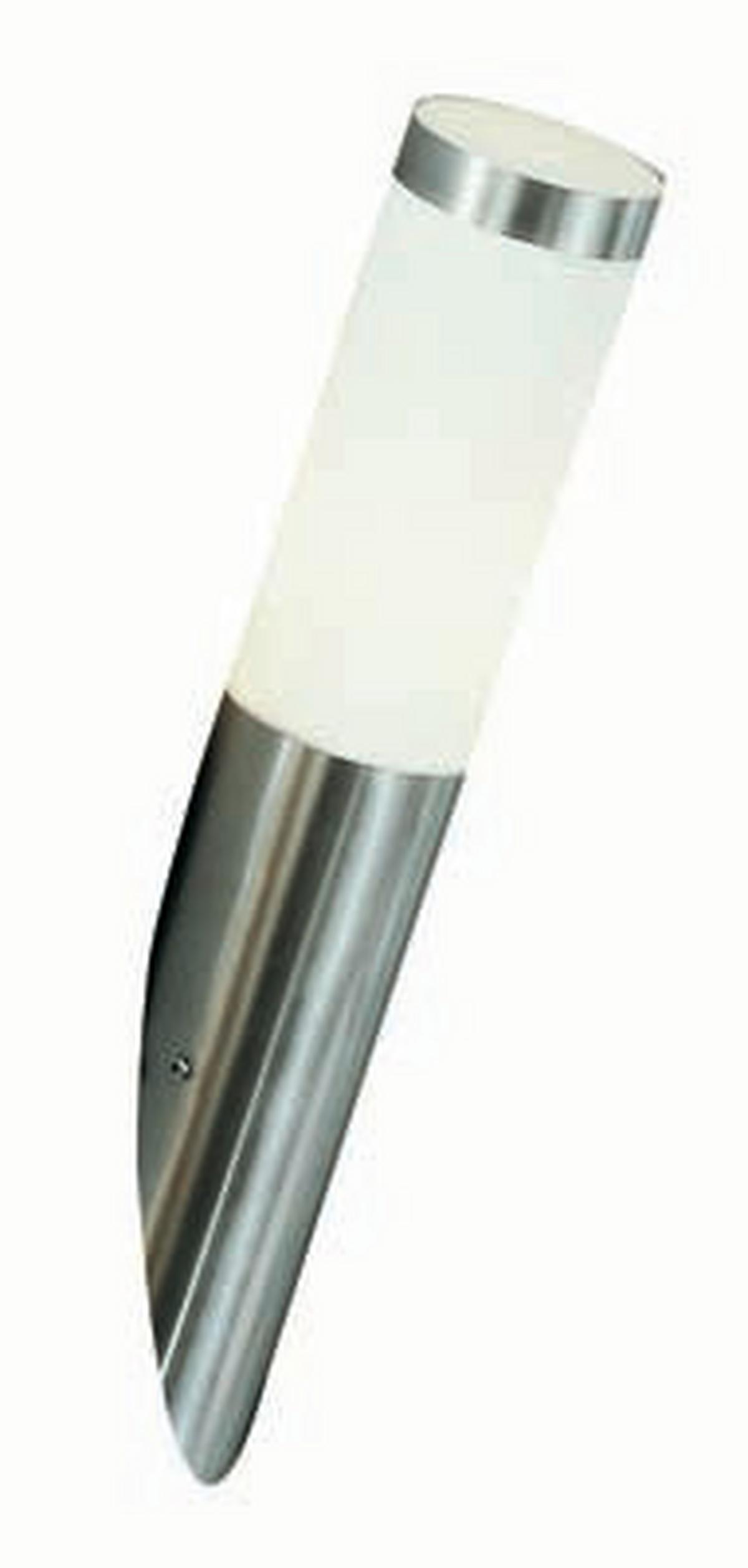 LED-Außenleuchte Boston max. 9 Watt - Edelstahlfarben/Opal, Basics, Kunststoff/Metall (7,6/38,7cm) - Globo