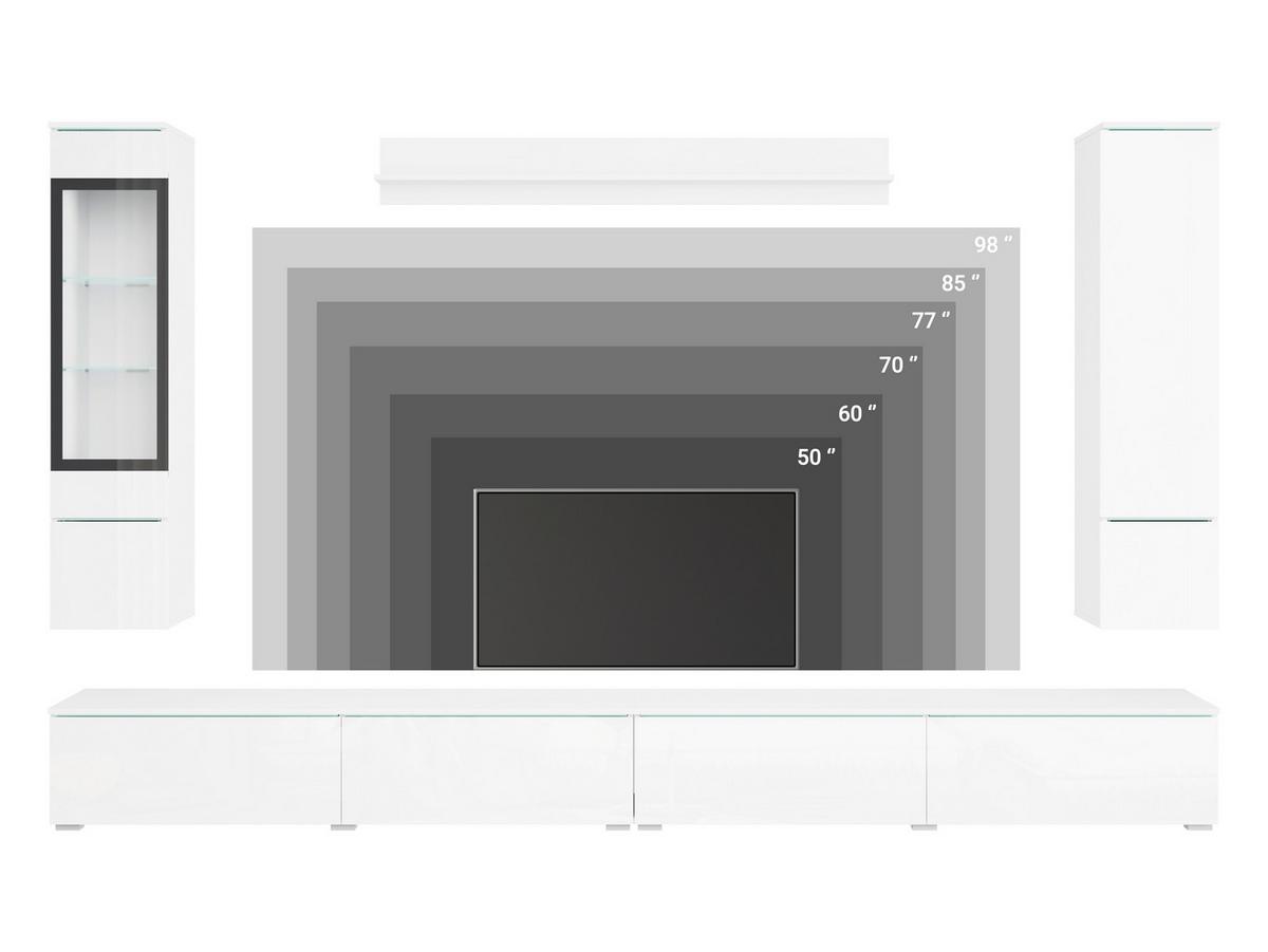 Dnevni Regal Vera Xxl, Črna, 5-Delni - črna/siva, Basics, umetna masa/steklo (300/162/33cm) - P & B