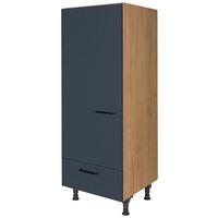 Geräteumbauschrank Easytouch Blau - Blau/Eichefarben, MODERN, Holzwerkstoff/Metall (60/168/58cm) - Nobilia