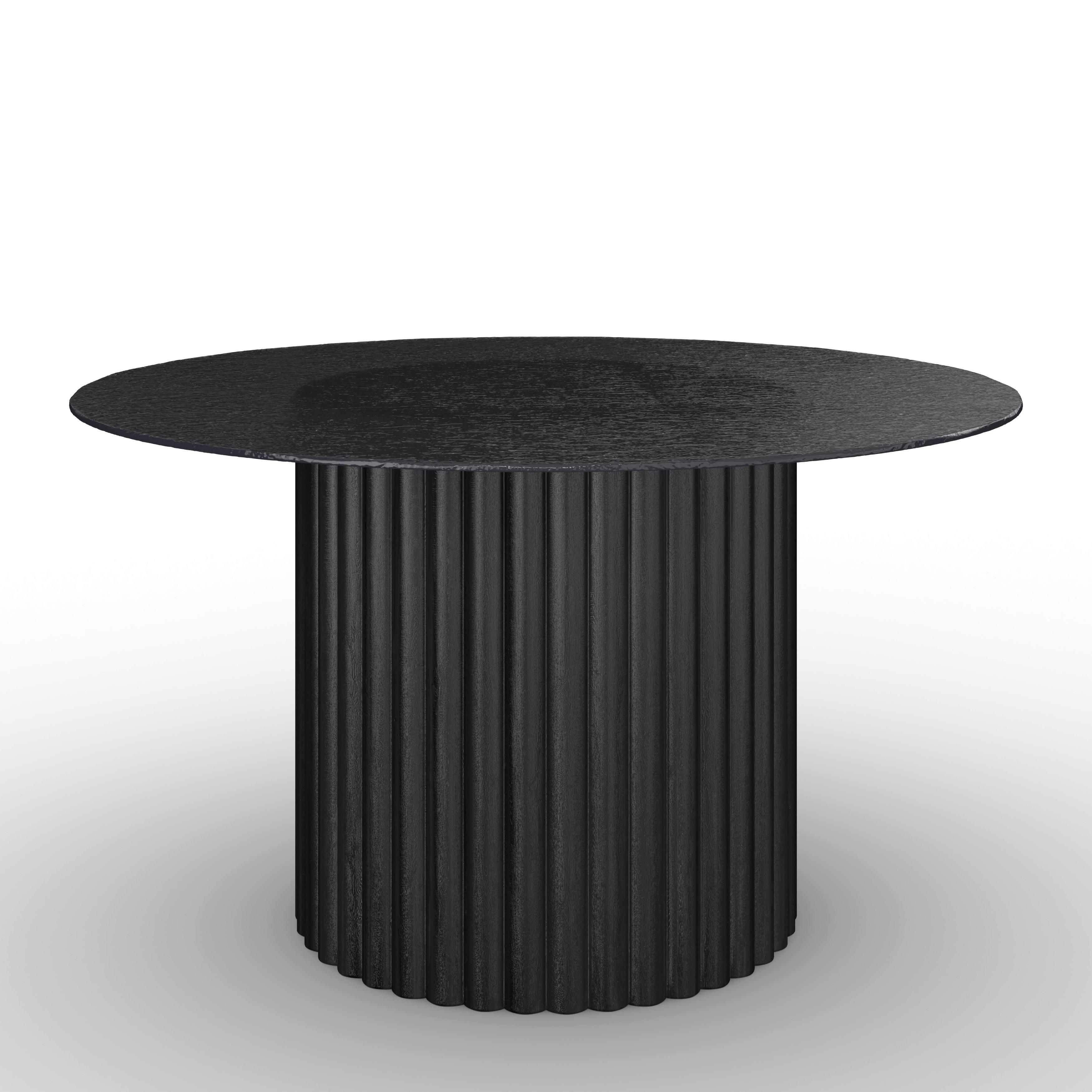 Couchtisch Zelia Schwarz MDF - Schwarz, MODERN, Glas/Holz (80/45/80cm) - Bessagi Home