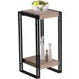 Virágállvány Scott 4 - Tölgyfa/Fekete, modern, Faalapú anyag/Fém (30/55/30cm) - Ombra