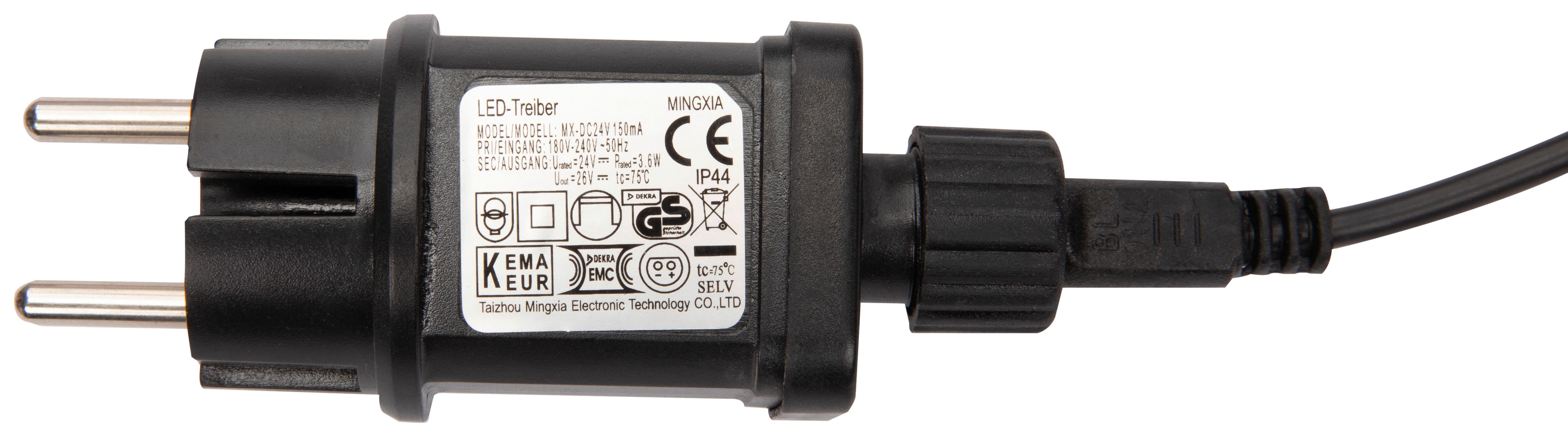 Lichterkette Hitz ca. 800cm max. 6 Watt - Schwarz/Weiß, KONVENTIONELL, Kunststoff/Metall (800cm) - Modern Living
