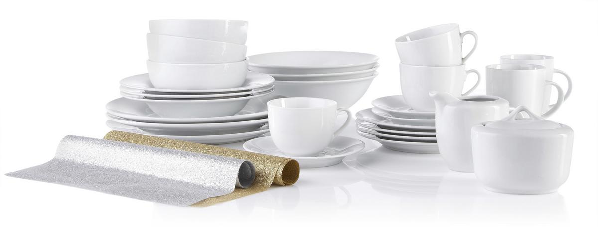 Mélytányér Adria - fehér, Konventionell, kerámia (21,5cm) - Modern Living