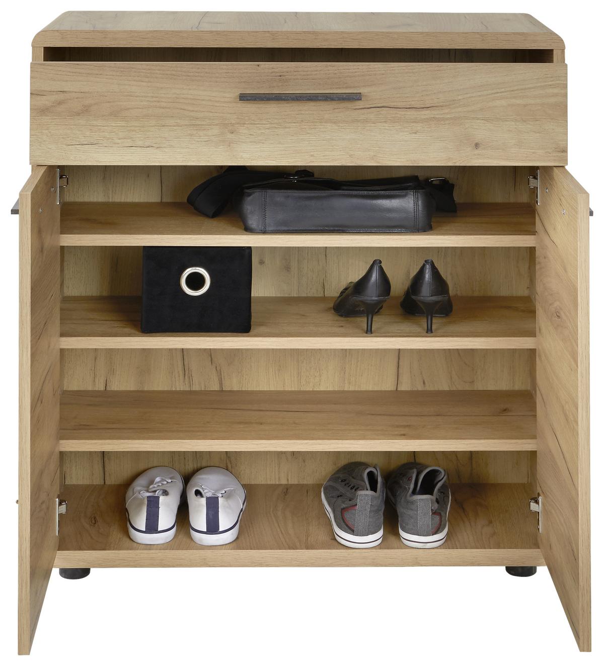 Comodă FONTANA - culoare lemn stejar, Modern, material pe bază de lemn (84/90/32cm) - Modern Living
