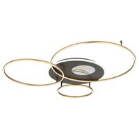 Led Mennyezeti Lámpa 48466-70 Invertina - opál/aranyszínű, Design, műanyag/fém (126,4/105,3/13cm) - Globo