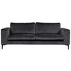 2-SITZER-SOFA BOLERO - Dunkelgrau/Schwarz, Design, Kunststoff/Textil (215/84/88cm) - Livetastic
