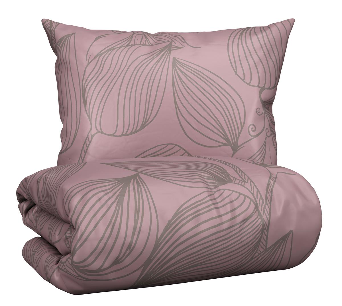 BETTWÄSCHESET GREEN HOUSE - Mauve, Textil (160/210cm) - Modern Living