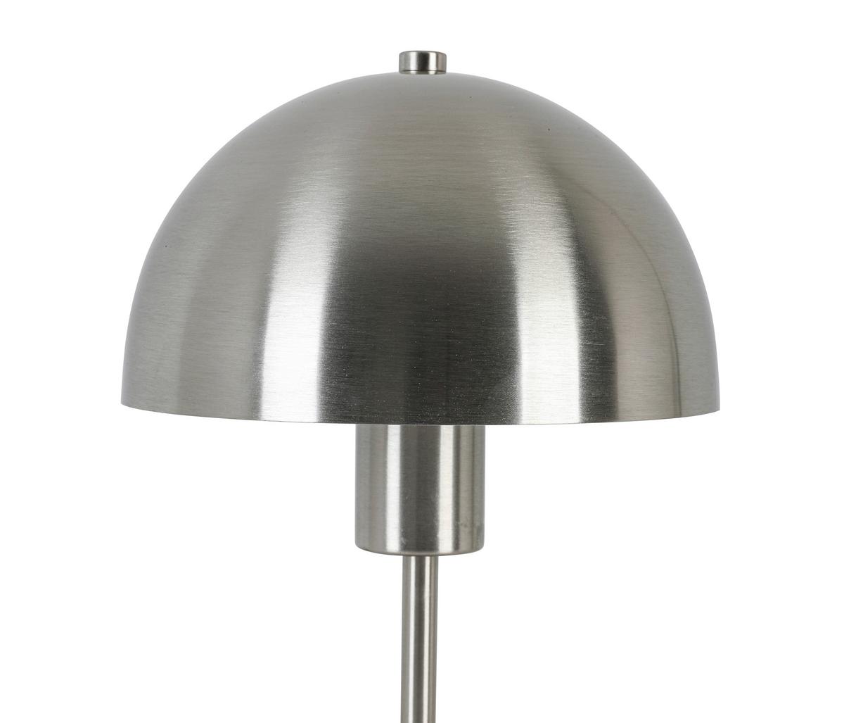 Tischleuchte Musch Nickelfarben max. 25 Watt - Schwarz/Nickelfarben, MODERN, Kunststoff/Metall (18/18/30cm) - Mömax