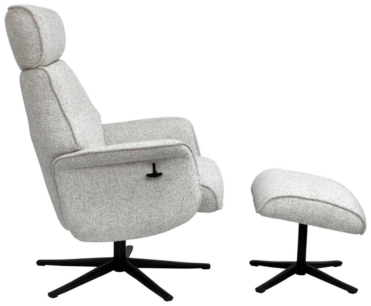 Počivalnik Mellow, Krem Barva - črna/krem barve, Design, kovina/tekstil (77/108/81cm) - Livetastic