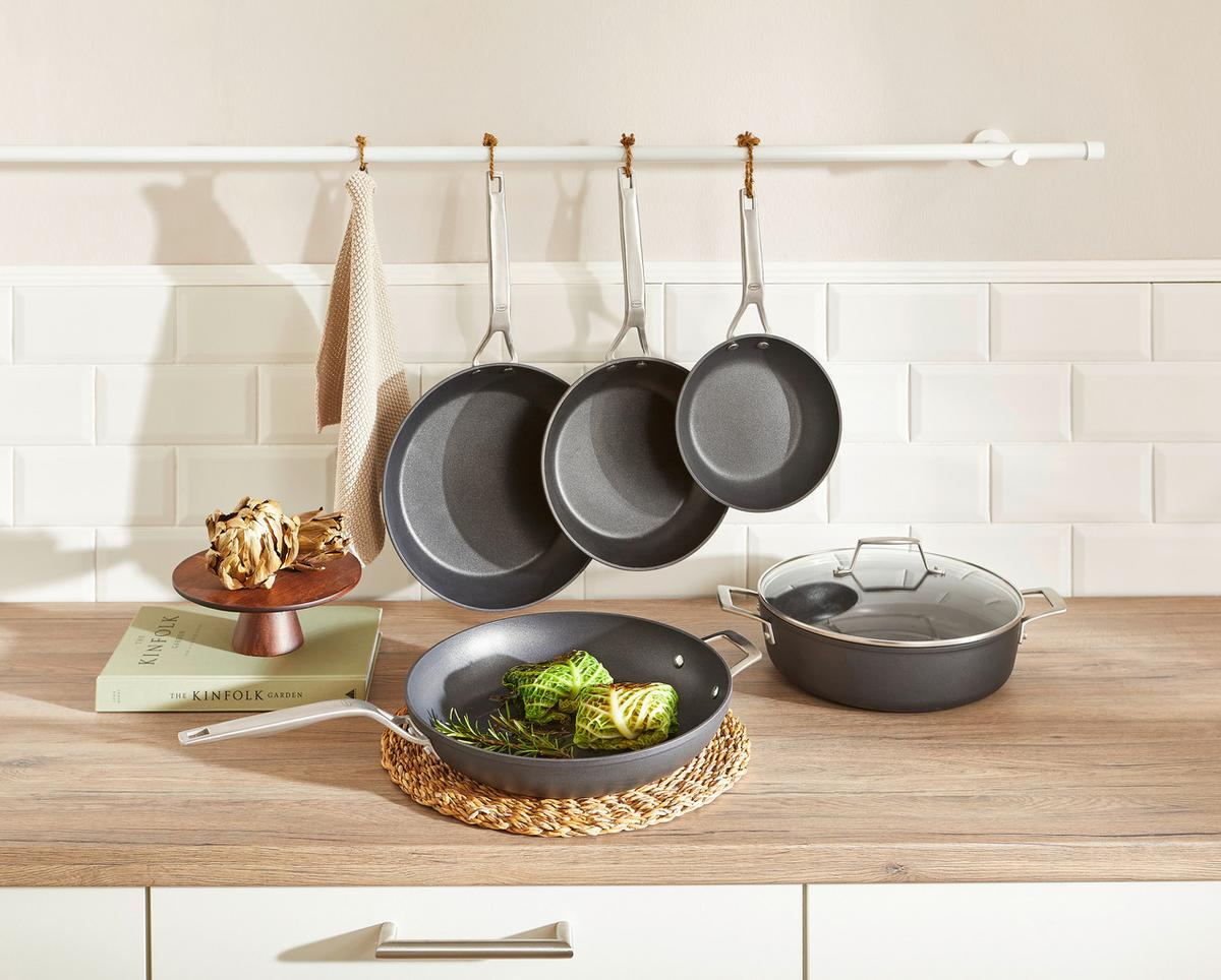 PATELNIA DO SMAŻENIA 91401 RÖSLE - kolor aluminiowy, Basics, metal (24cm) - Rösle