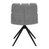 STOEL MALU - Grijs/Zwart, Modern, Textiel/Metaal (53/68/83cm) - Bessagi Home