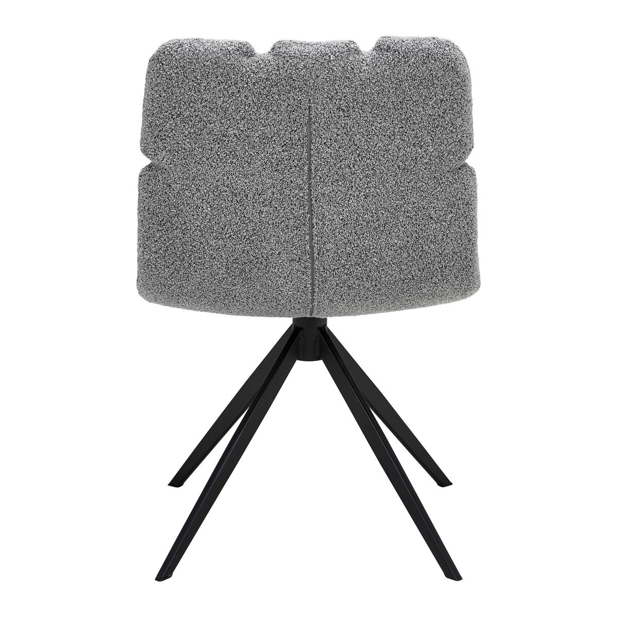 KRZESŁO MALU - czarny/szary, Modern, metal/tkanina (53/68/83cm) - Bessagi Home