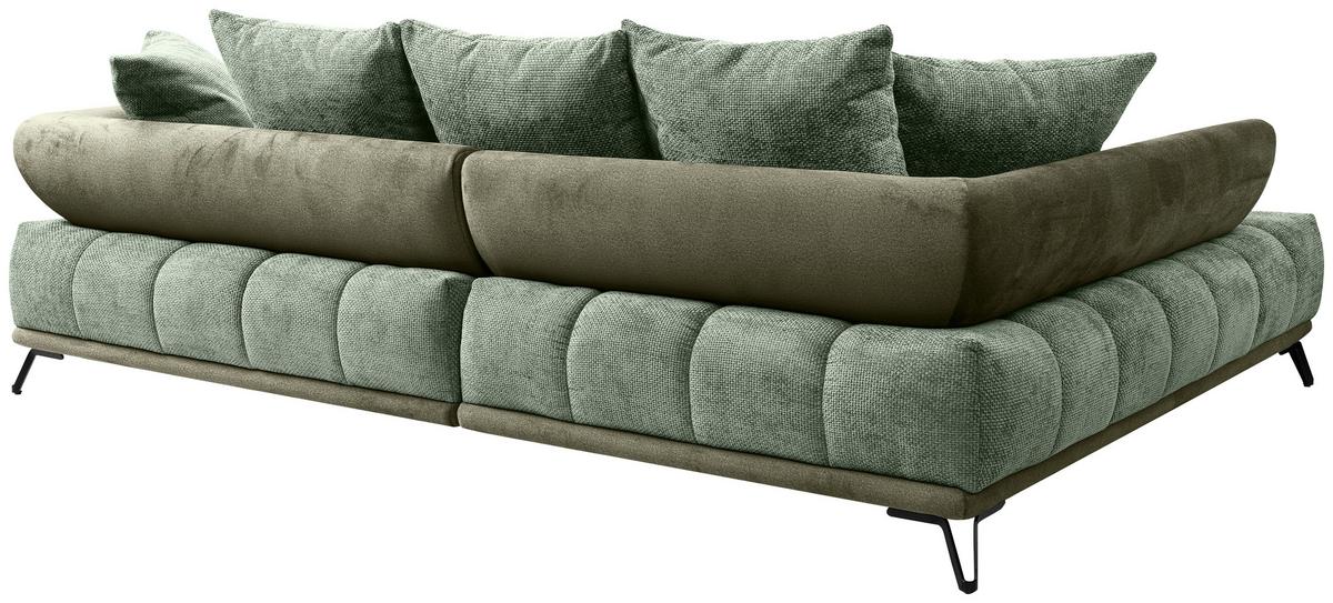 Ugaona Garnitura Largo N - zelena/crna, Moderno, tekstil/metal (184/262cm) - Modern Living
