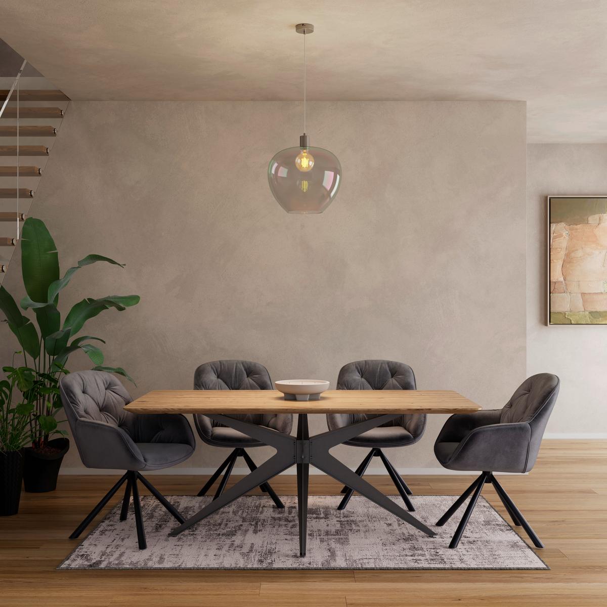 Függőlámpa Reni 1 Égős - Pezsgő/többszínű, Modern, műanyag/üveg (40/120cm)