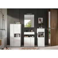 Badezimmer Vira 4-tlg. mit LED ca. 158 cm Weiß - Weiß Hochglanz, MODERN, Holzwerkstoff (158cm) - MID.YOU
