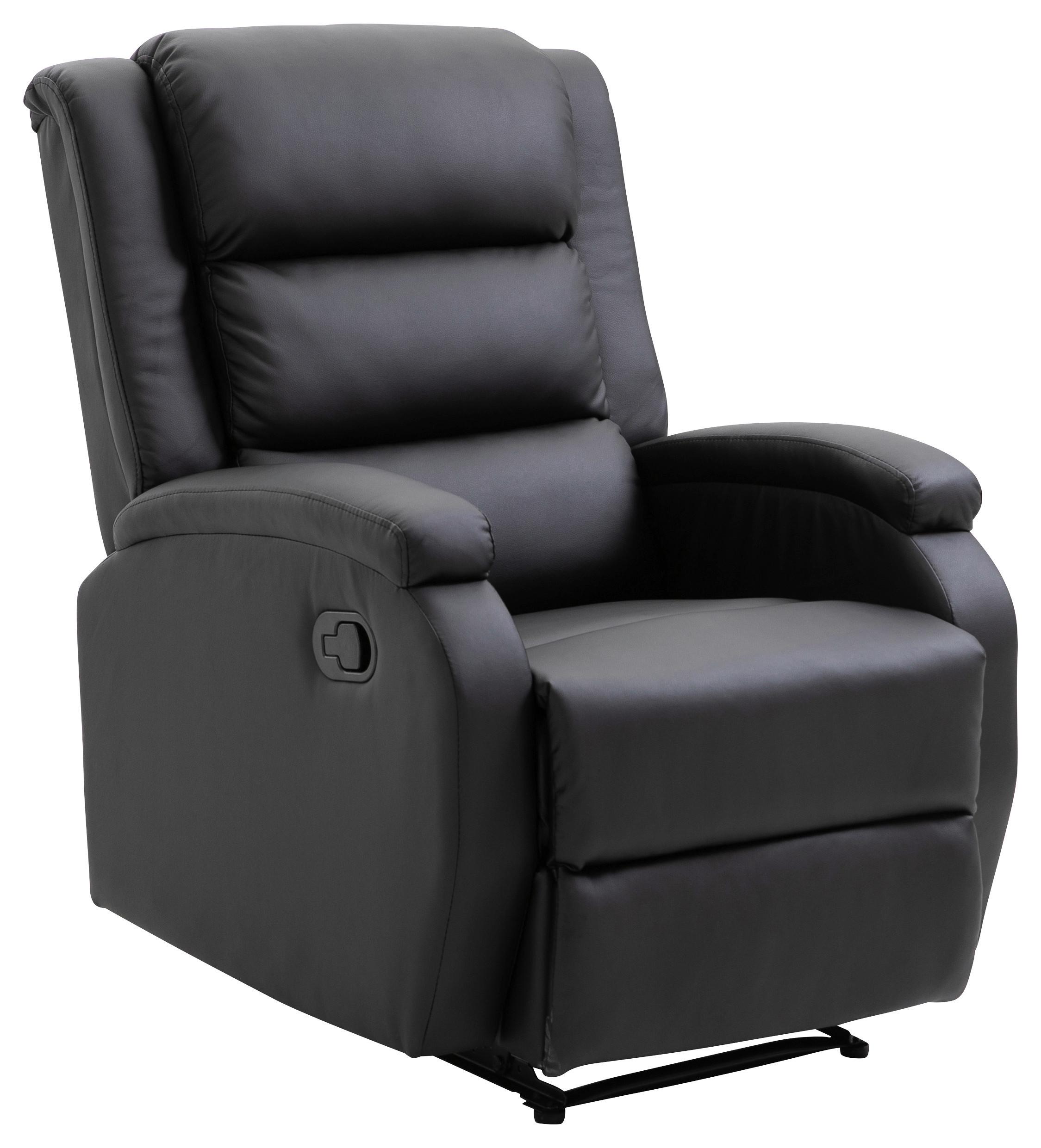 FERNSEHSESSEL BENGT - Schwarz, Basics, Textil/Metall (74/103/92cm) - Livetastic