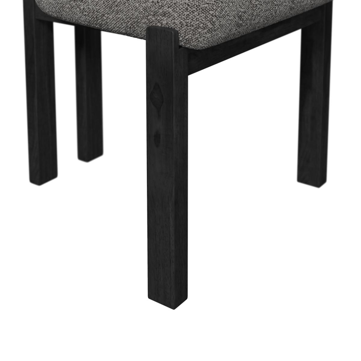 Stuhl Jonna Hellgrau Bouclé Gepolstert - Hellgrau/Naturfarben, MODERN, Holz/Textil (51/82/53cm) - Bessagi Home