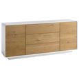 Sideboard in Weiß/Eichefarben - Eichefarben/Weiß, MODERN, Holz/Holzwerkstoff (170/76/40cm) - PREMIUM LIVING