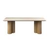 MATBORD KIANO - cremefärgad/naturfärgad, Modern, trämaterial/trä (220/105/76cm) - Bessagi Home