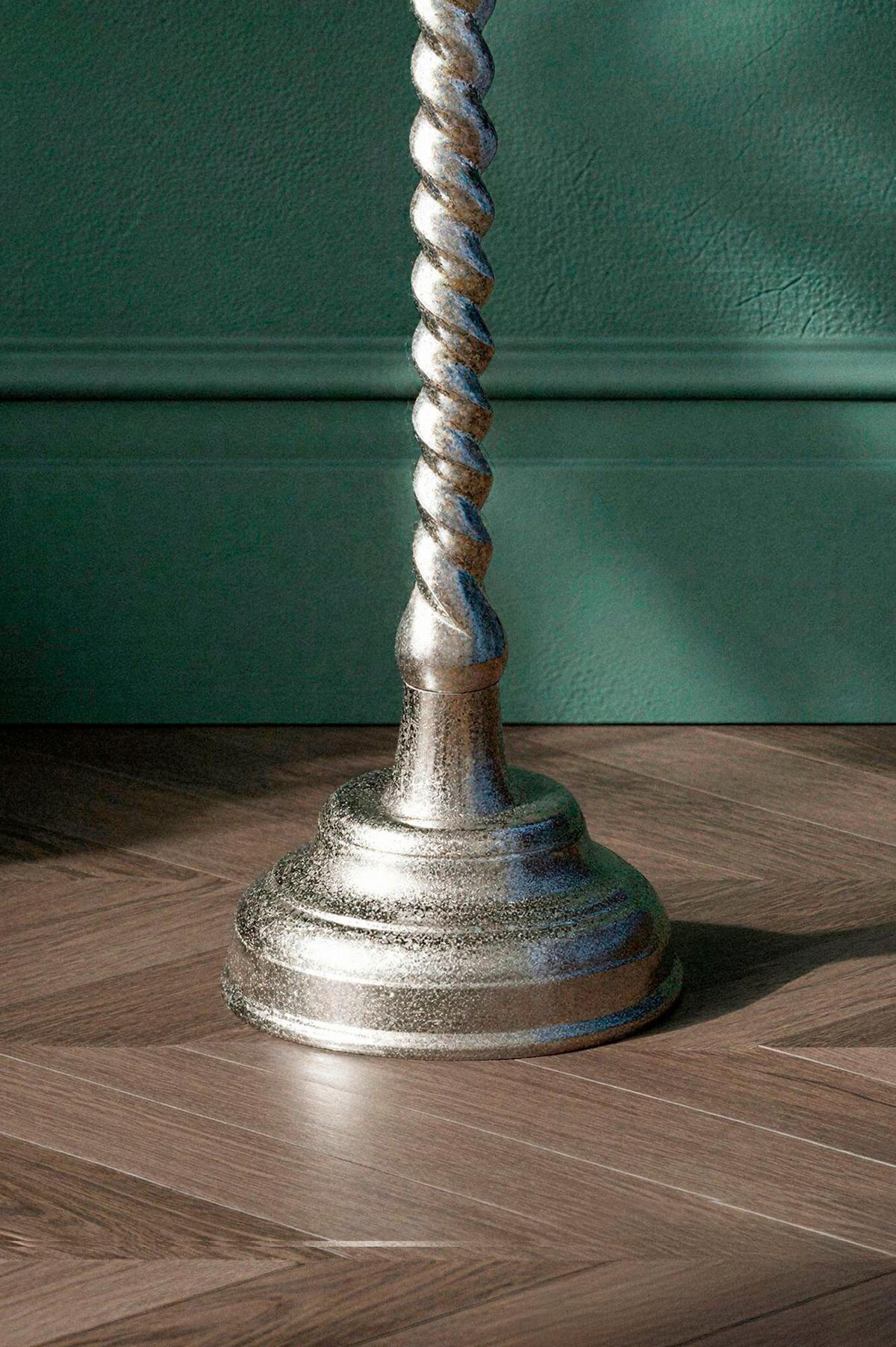 BEISTELLTISCH WL7.493 - Silberfarben, Design, Metall (28/51/28cm) - Livetastic