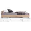 SÄNG MED FÖRVARING WIKI 90X200CM EICHE/WEISS - vit/Sonoma ek, Klassisk, trämaterial (204/66/95cm)