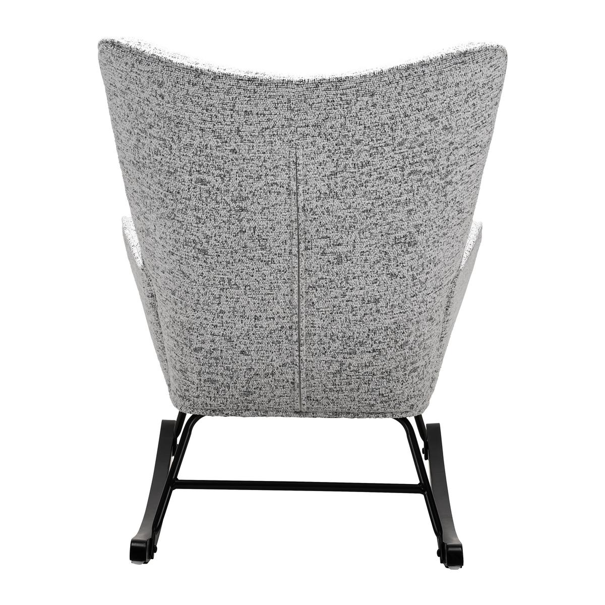 Schaukelsessel Rock Hellgrau - Hellgrau/Schwarz, MODERN, Holz/Textil (66/90/77cm) - Mömax