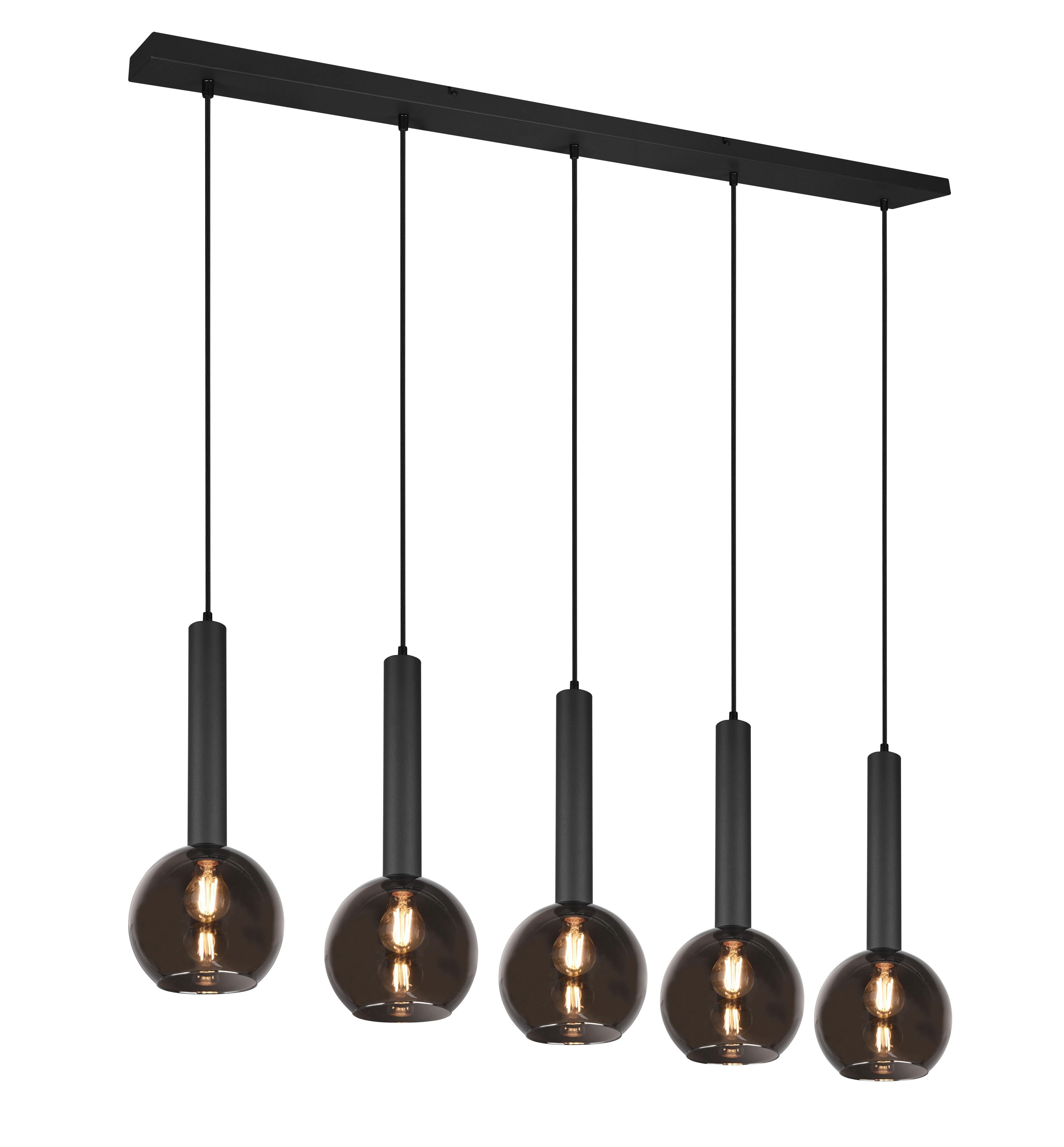 LAMPA WISZĄCA X30115032 HELSINGBORG - czarny, Trend, metal/szkło (115/30/150cm) - Dieter Knoll