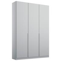 Dulap cu uși rotative ALABAMA - gri deschis, Modern, material pe bază de lemn (136/229/54cm)