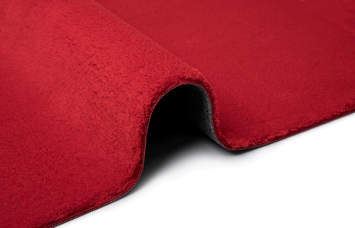 Fellteppich Loft Rot Ø ca. 200cm - Rot, KONVENTIONELL, Textil (200cm)