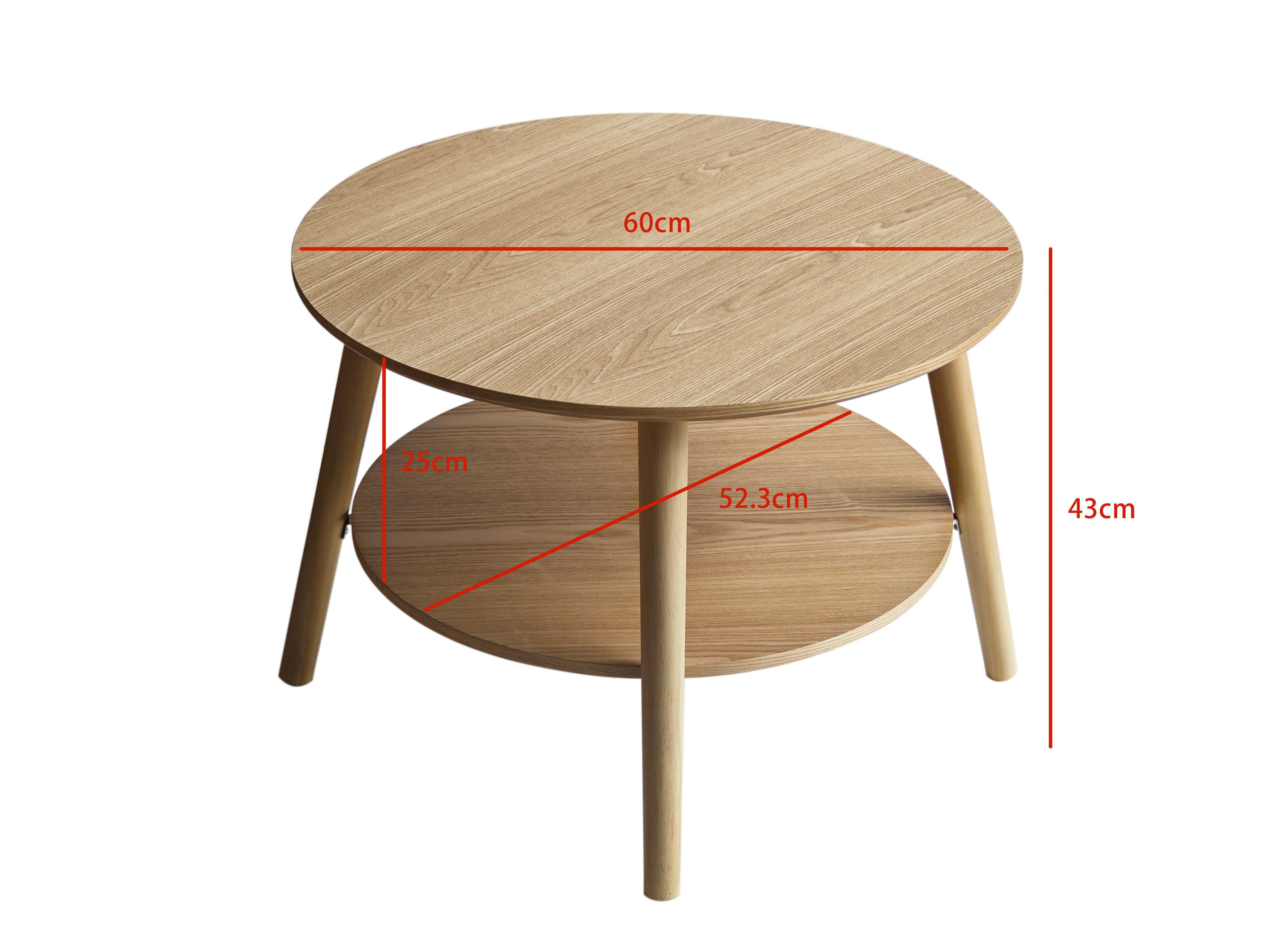 SOFFBORD FREDDY - naturfärgad, Modern, trämaterial/trä (60/43cm) - Mömax