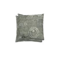 ZESTAW PODUSZEK DEKORACYJNYCH 15219 - jasnoszary/biały, Konventionell, tkanina (48/48cm)