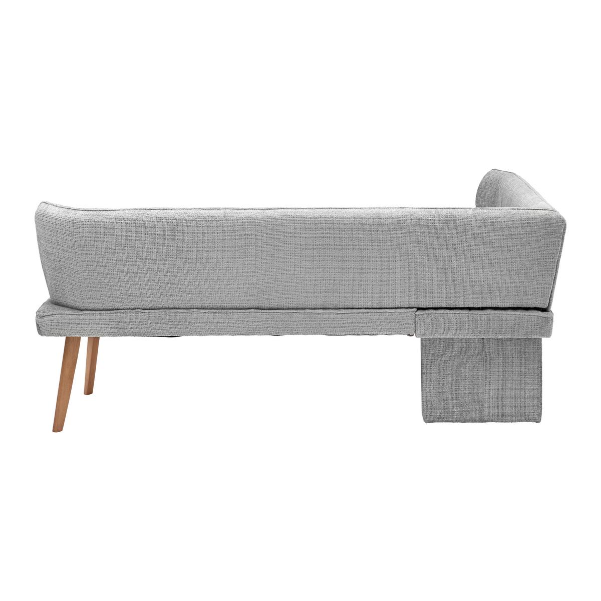 Eckbank Alba rechts Hellgrau - Eichefarben/Hellgrau, MODERN, Holz/Textil (173/87/217cm) - Mömax
