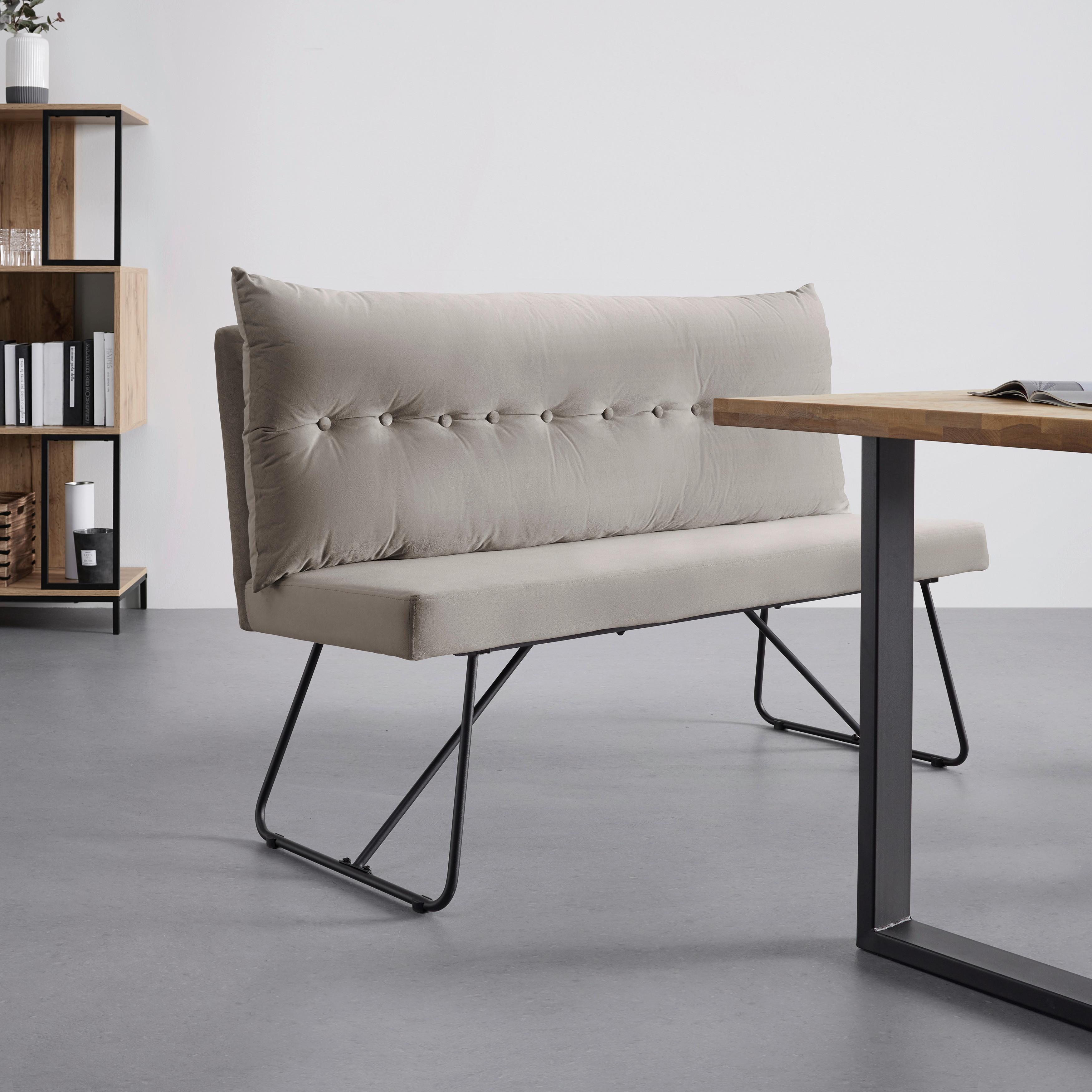 Ülőpad Bono - bézs, Modern, textil/fa (140/92/63cm) - Bessagi Home