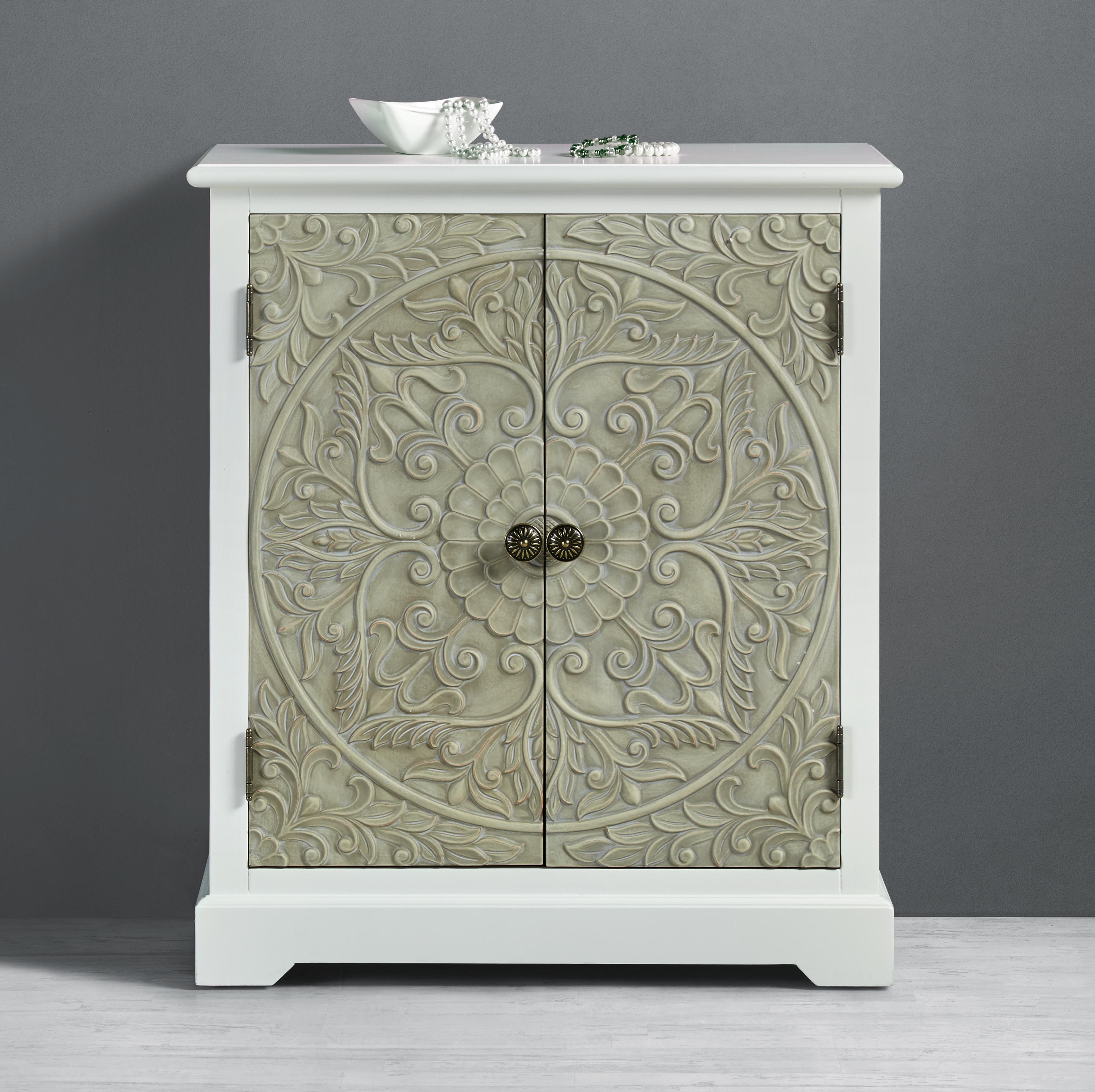 Kommode in Naturfarben/Weiß 'Avery' - Naturfarben/Weiß, MODERN, Holz/Metall (65/75/35cm) - Bessagi Home