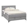 Boxbett Jerry in Hellgrau ca. 120x200cm - Hellgrau/Schwarz, KONVENTIONELL, Textil (120/200cm) - Mömax