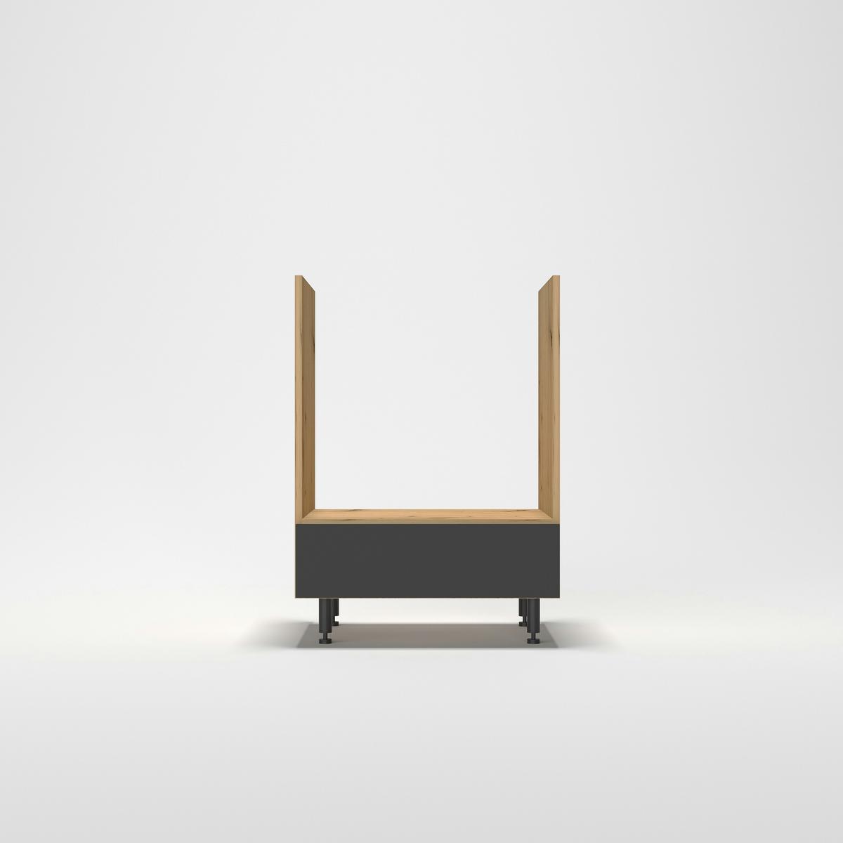 Szekrény Sütőhöz Toscana - Artisan tölgy/szürke, Modern, faalapú anyag (60/87/56cm)