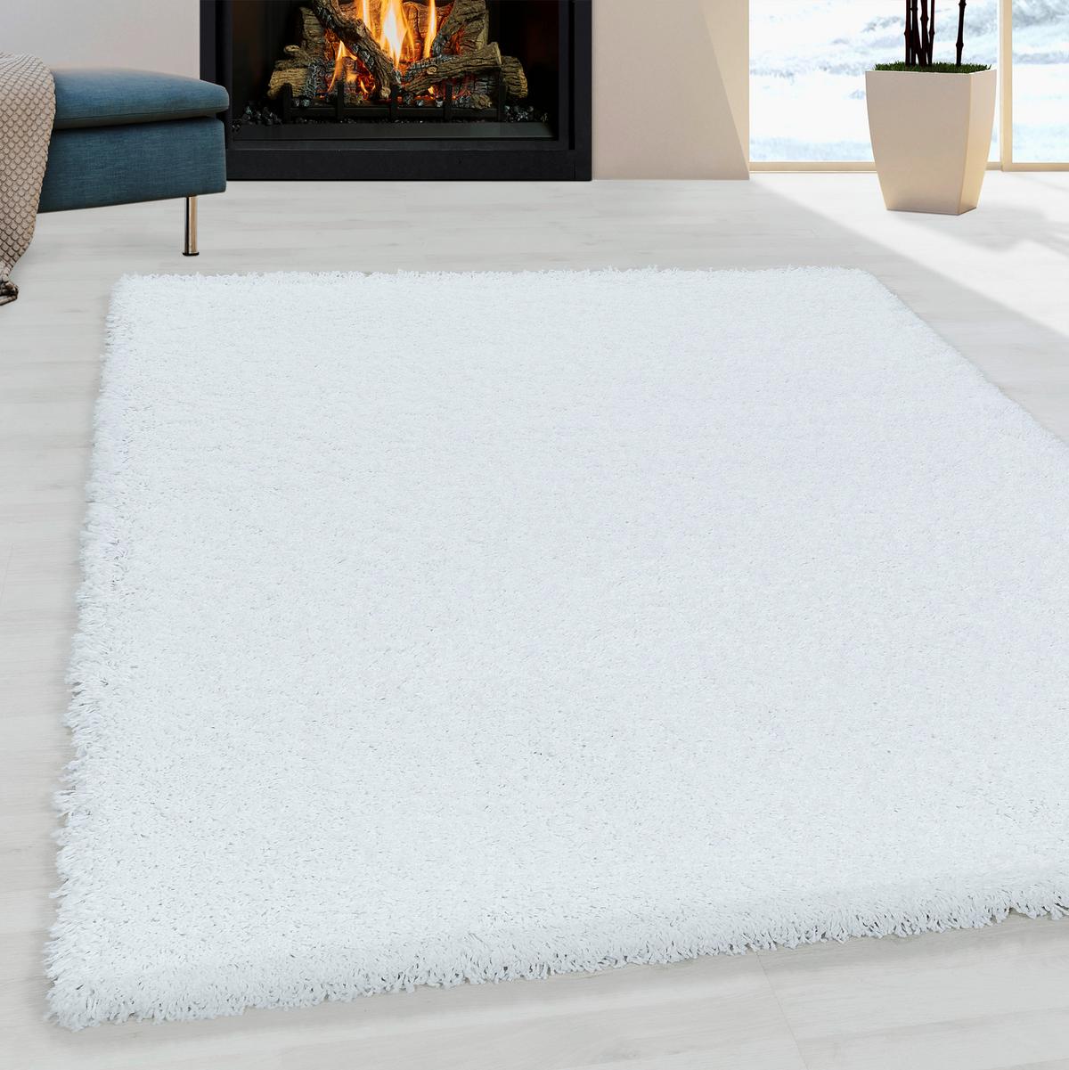 Hochflorteppich Sydney Weiß ca. 200x290cm - Weiß, Basics, Textil (200/290cm)