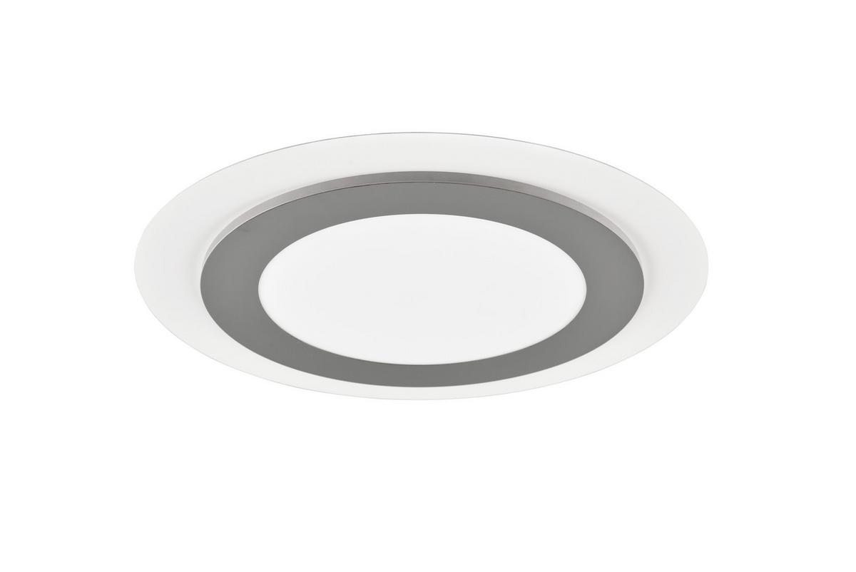 LED-Deckenleuchte Morgan Weiß max. 42 Watt - Weiß/Nickelfarben, Basics, Metall (45/4,2cm) - Trio Leuchten