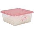 Box mit Deckel Einhorn Rosa - Transparent, Kunststoff (39/39/17cm)