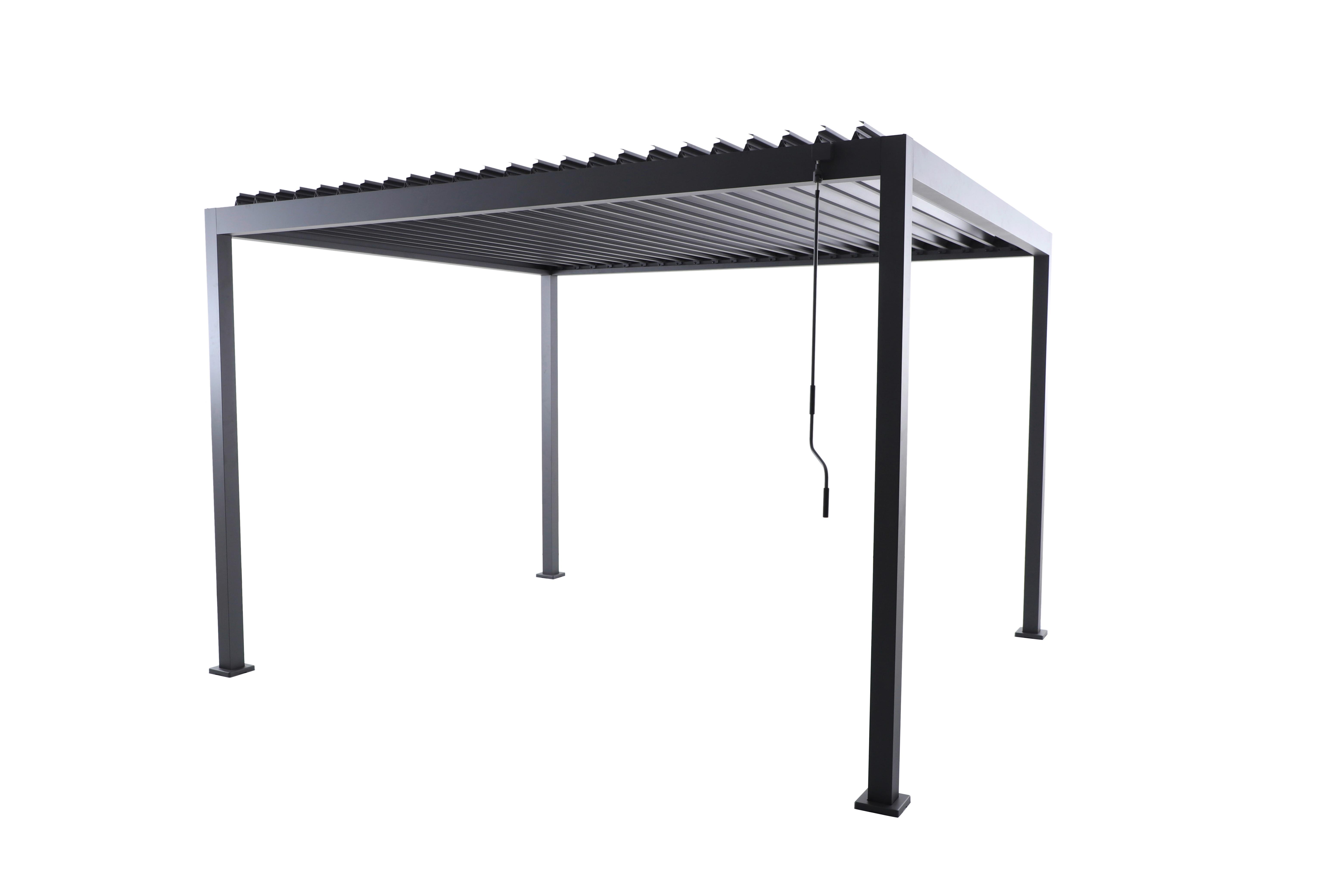 Pergola Origin Anthrazit - Anthrazit, Basics, Metall (359/238/296cm) - Gardenson