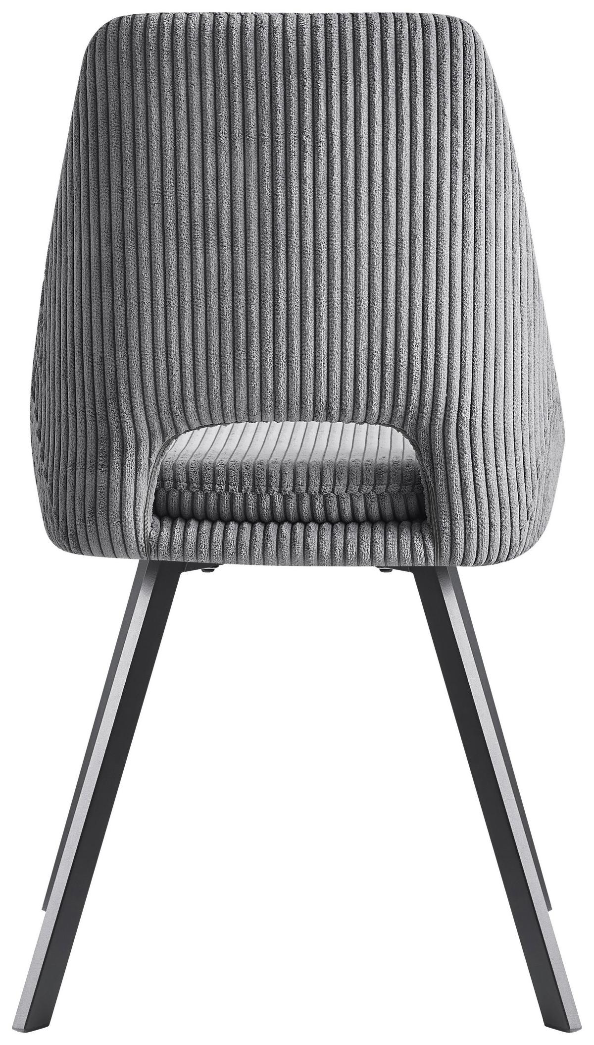 KRZESŁO FLAVIO  -EXKLUSIV- - czarny/szary, Design, metal/tkanina (48/85/56cm) - Carryhome