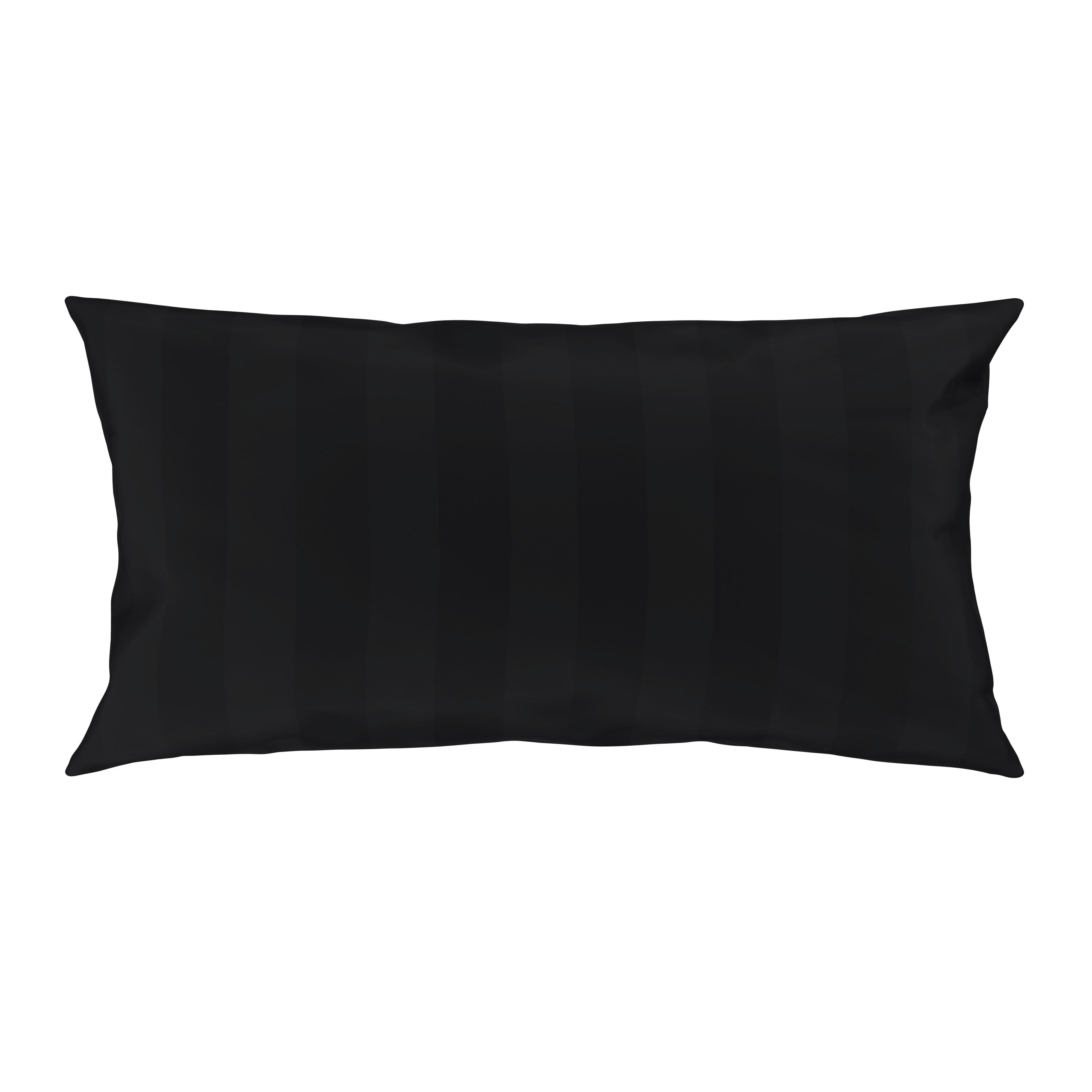 Kissenhülle Xenia Streif Schwarz ca. 40x80cm - Schwarz, MODERN, Textil (40/80cm) - Premium Living