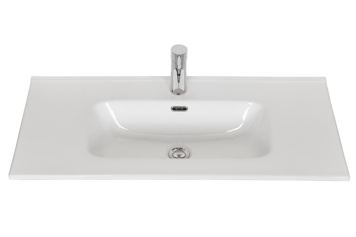 Umivalnik Denia - bela, Konvencionalno, keramika (90/18/46cm) - Mömax