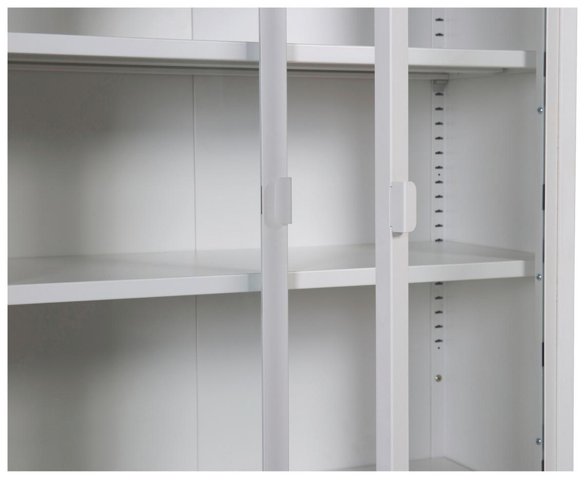 VITRINE MISHA - Weiß, Design, Metall (75/150/35cm) - Livetastic