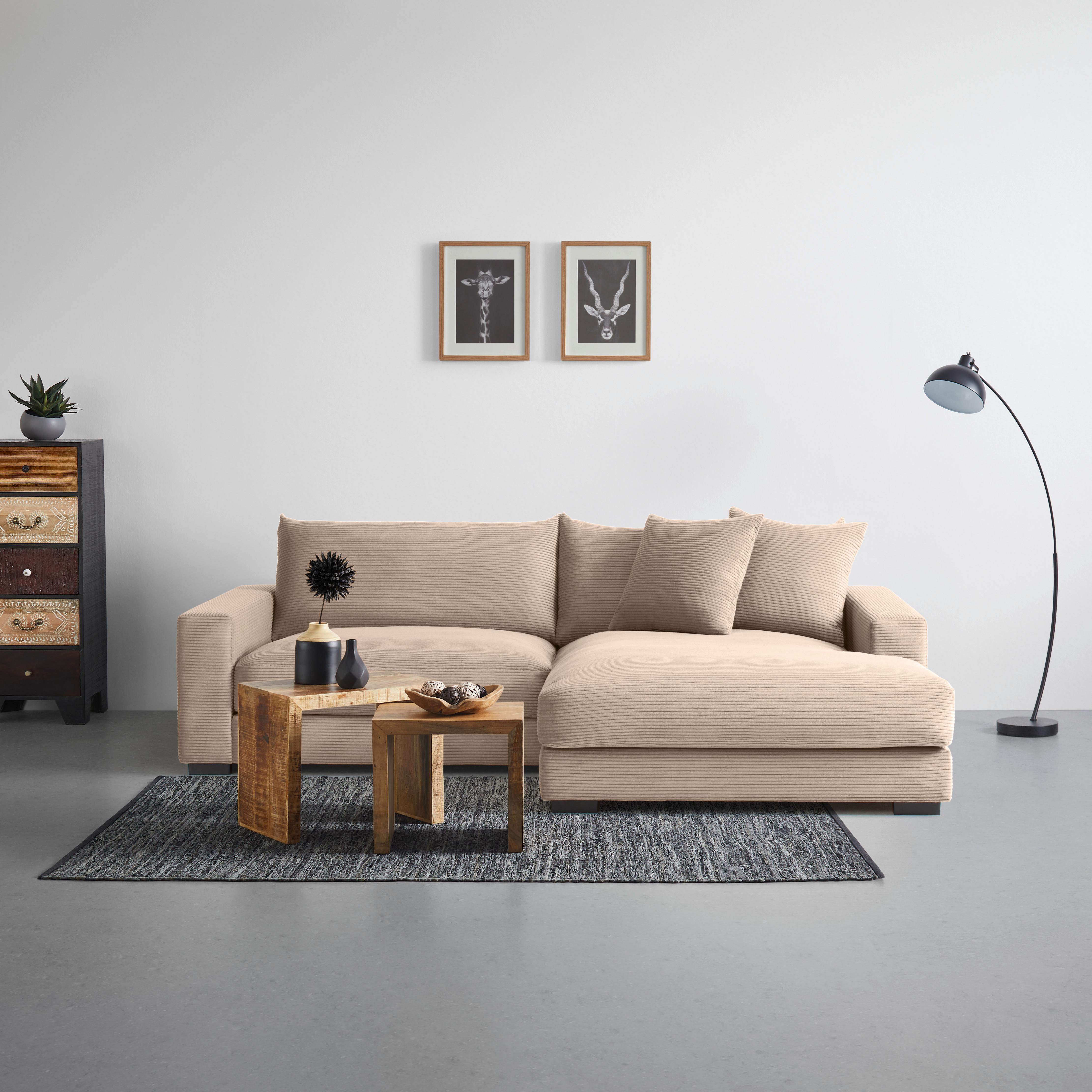 Wohnlandschaft Pedro in Braun - Karamell, MODERN, Textil (265/180cm) - Mömax